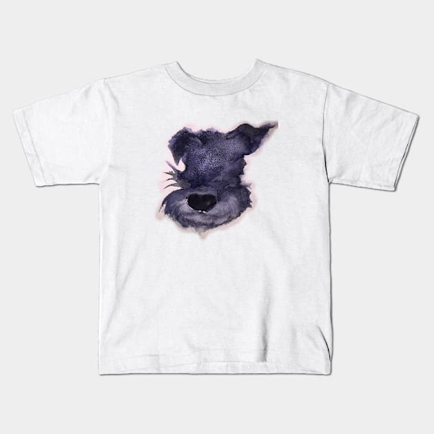 schnauzer Kids T-Shirt by mericming